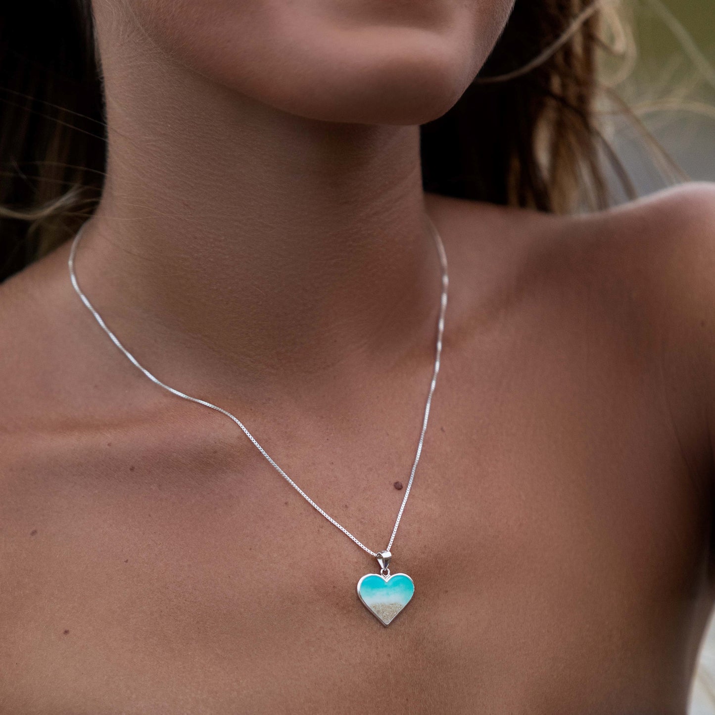 The Shoreline Heart Necklace (Sterling Silver)