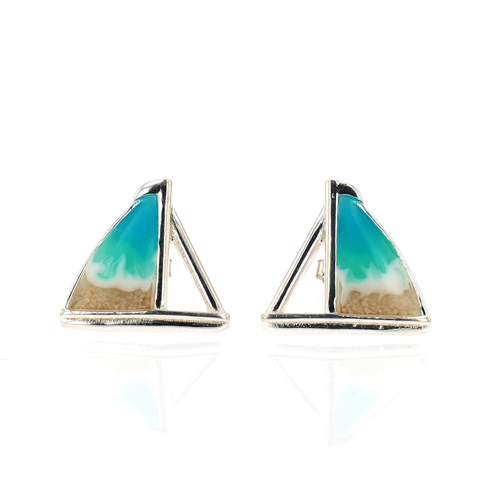 Sterling silver sailboat earrings hotsell