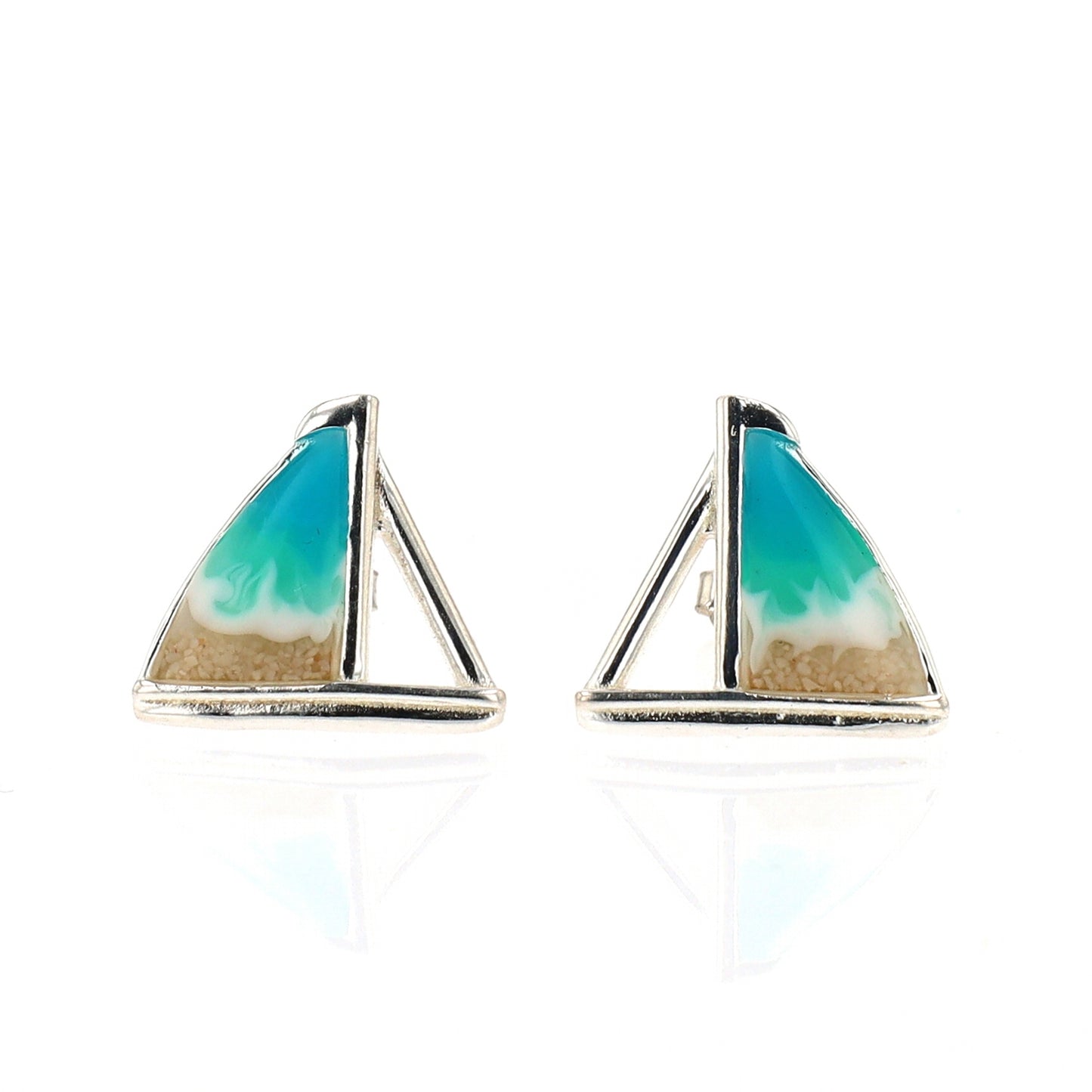 The Shoreline Sailboat Earrings (Sterling Silver)