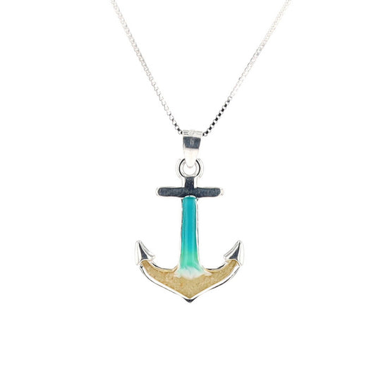 The Shoreline Anchor Necklace (Sterling Silver)