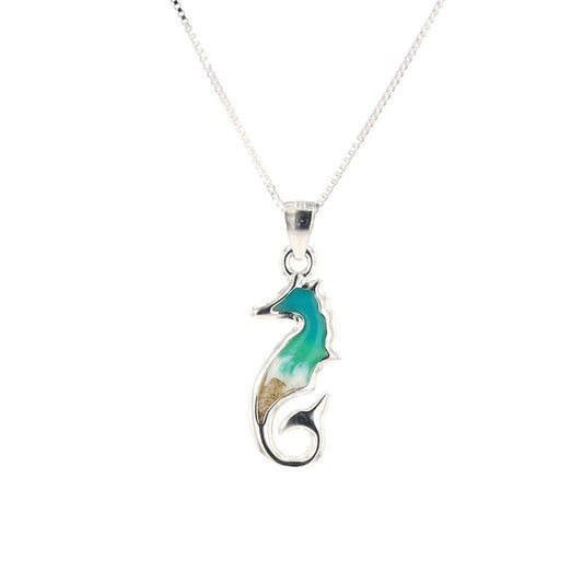 The Shoreline Seahorse Necklace (Sterling Silver)