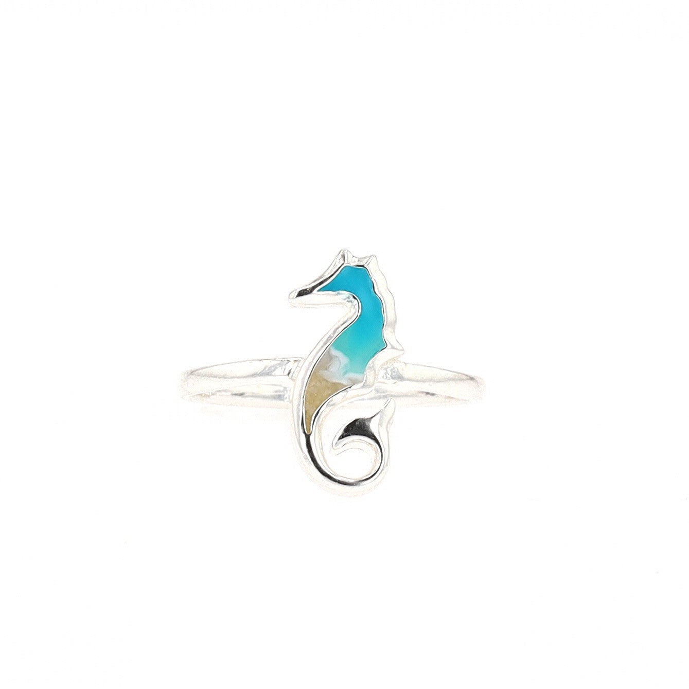 The Shoreline Seahorse Ring (Sterling Silver)